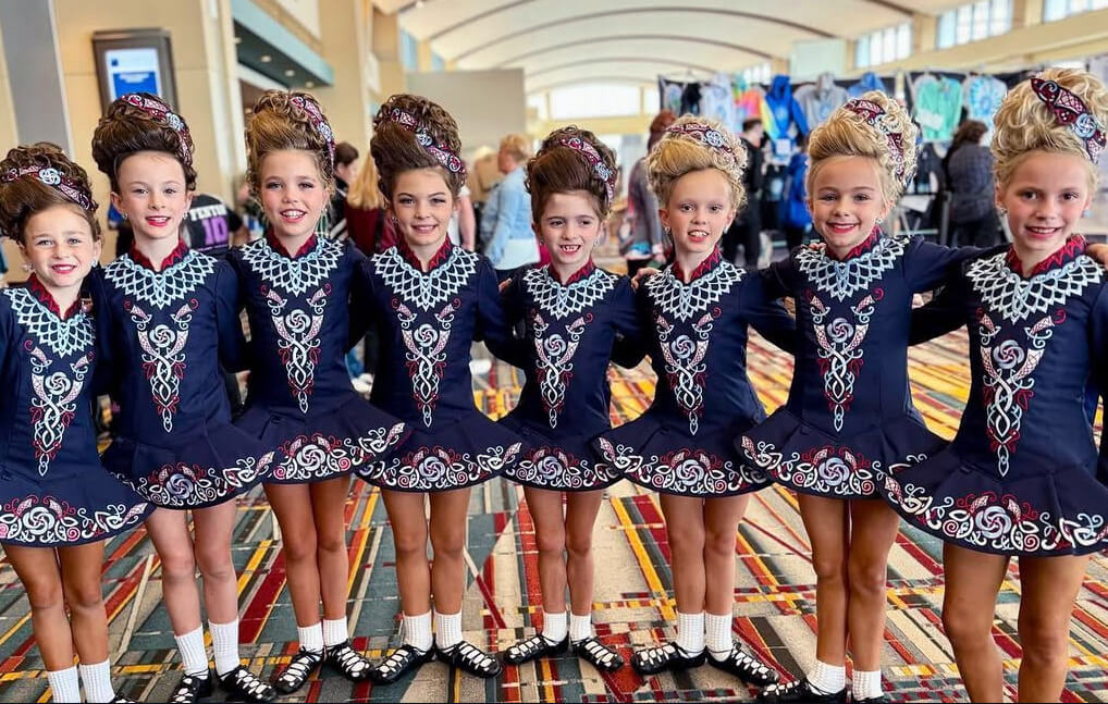 Group of Young Competitive Irish Dancers