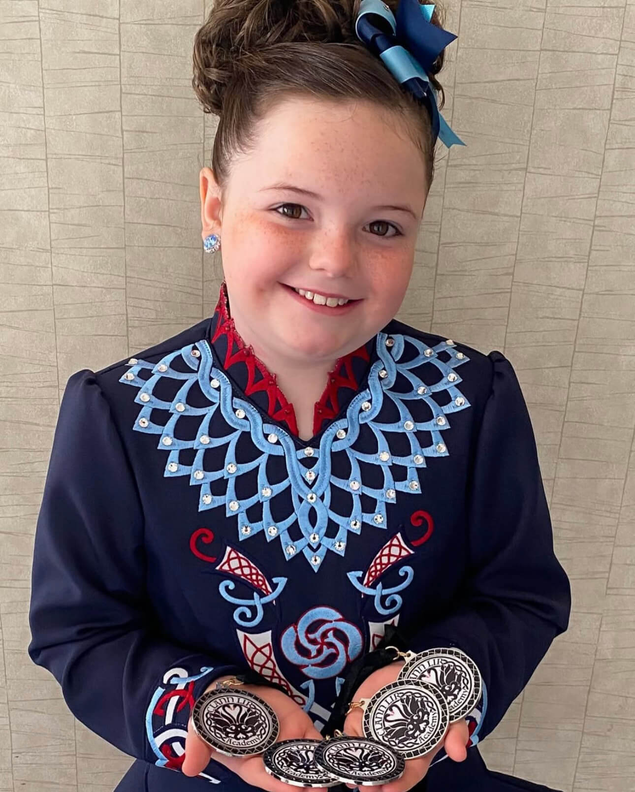 Irish Dancer with Medals